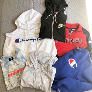 BUNDLE: Nike, Champion, Tommy Hilfiger, Stussy